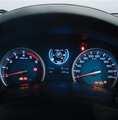 3D Electro-luminescent instrument cluster